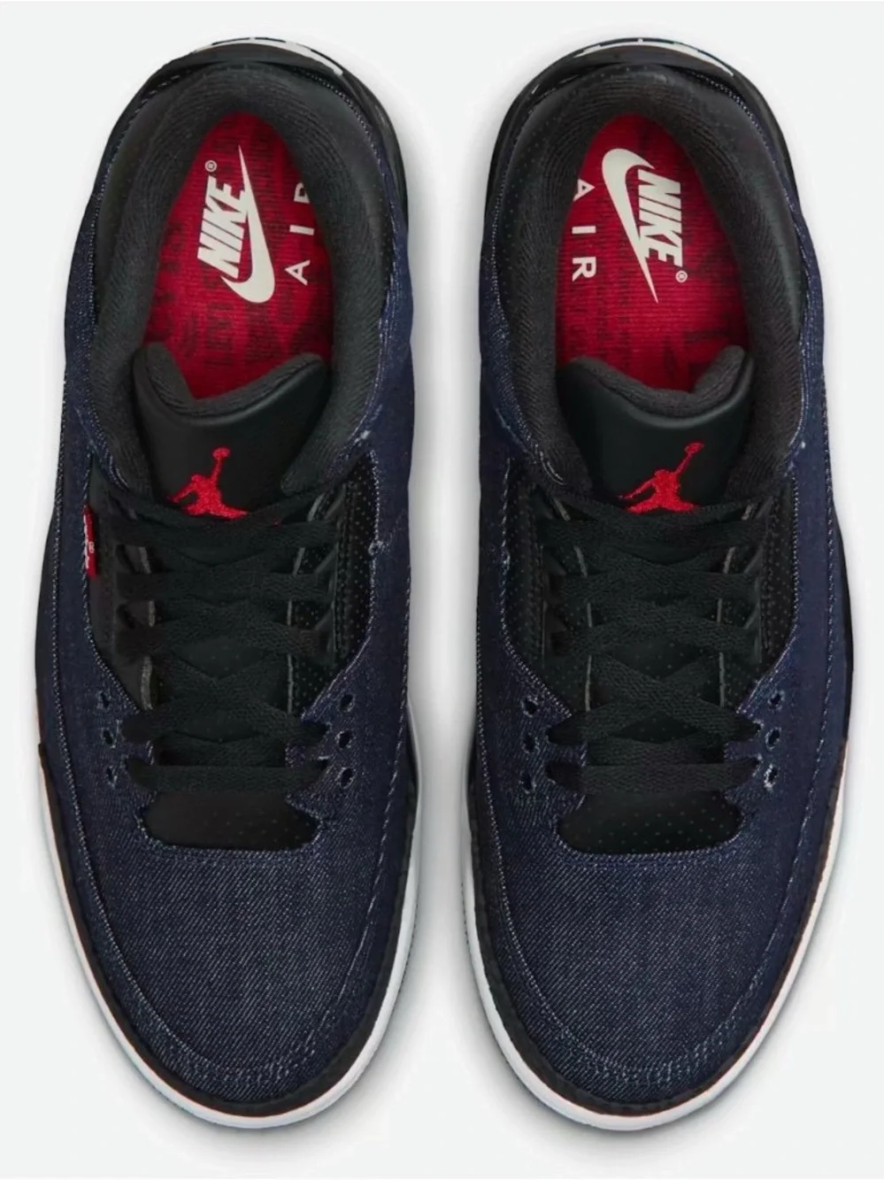 Air Jordan 3 x Levi’s  “Indigo & Gym Red” Size: 10.5